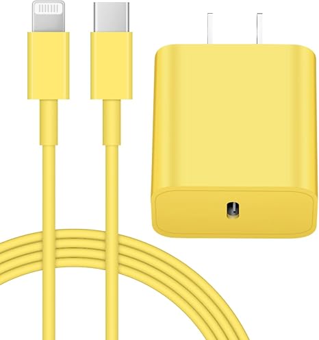 iPhone 14 13 12 Charger Fast Charging 20W PD USB C Wall Charger with 6FT Fast Charging Cable Compatible iPhone 14/13/12/11/Pro/Pro Max/Mini/Xs Max/XR/X, iPad