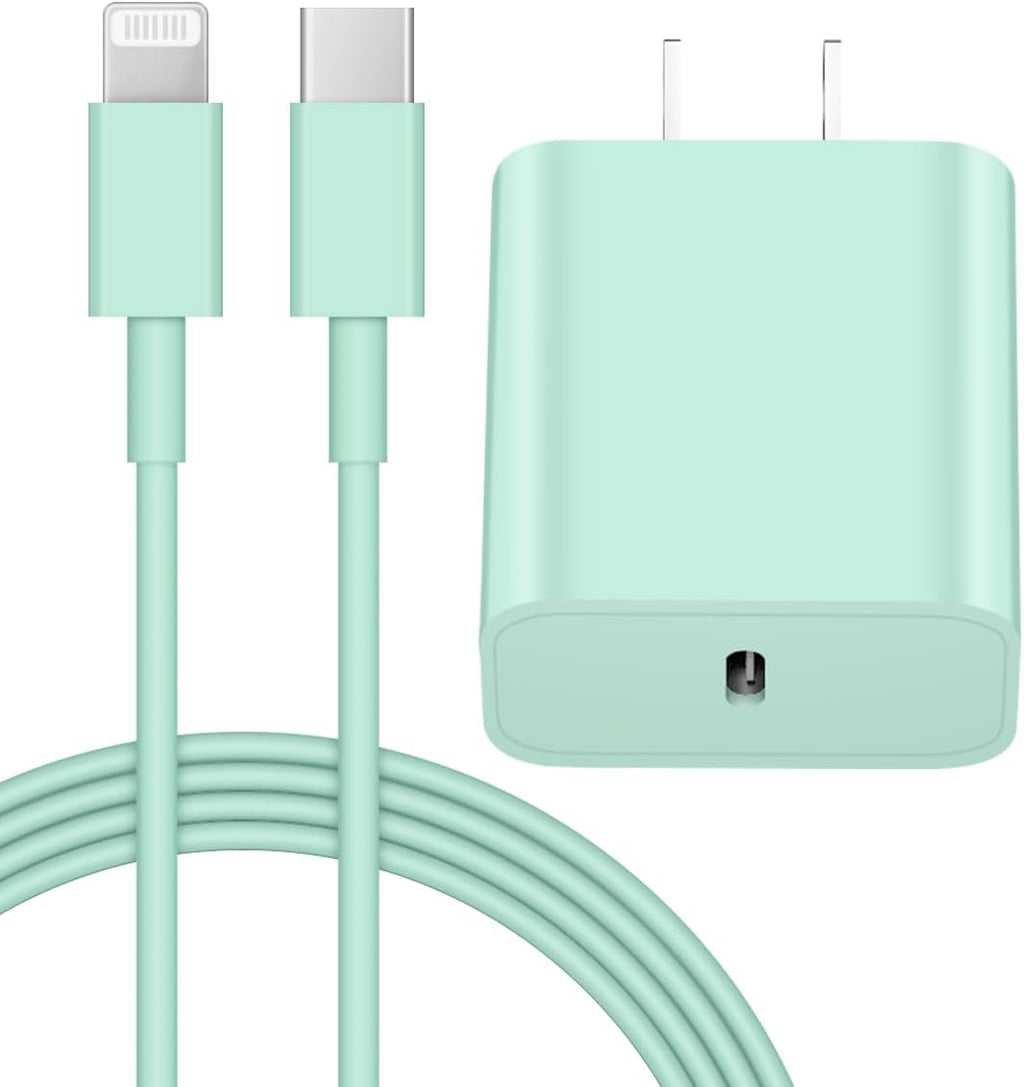iPhone 14 13 12 Charger Fast Charging 20W PD USB C Wall Charger with 6FT Fast Charging Cable Compatible iPhone 14/13/12/11/Pro/Pro Max/Mini/Xs Max/XR/X, iPad