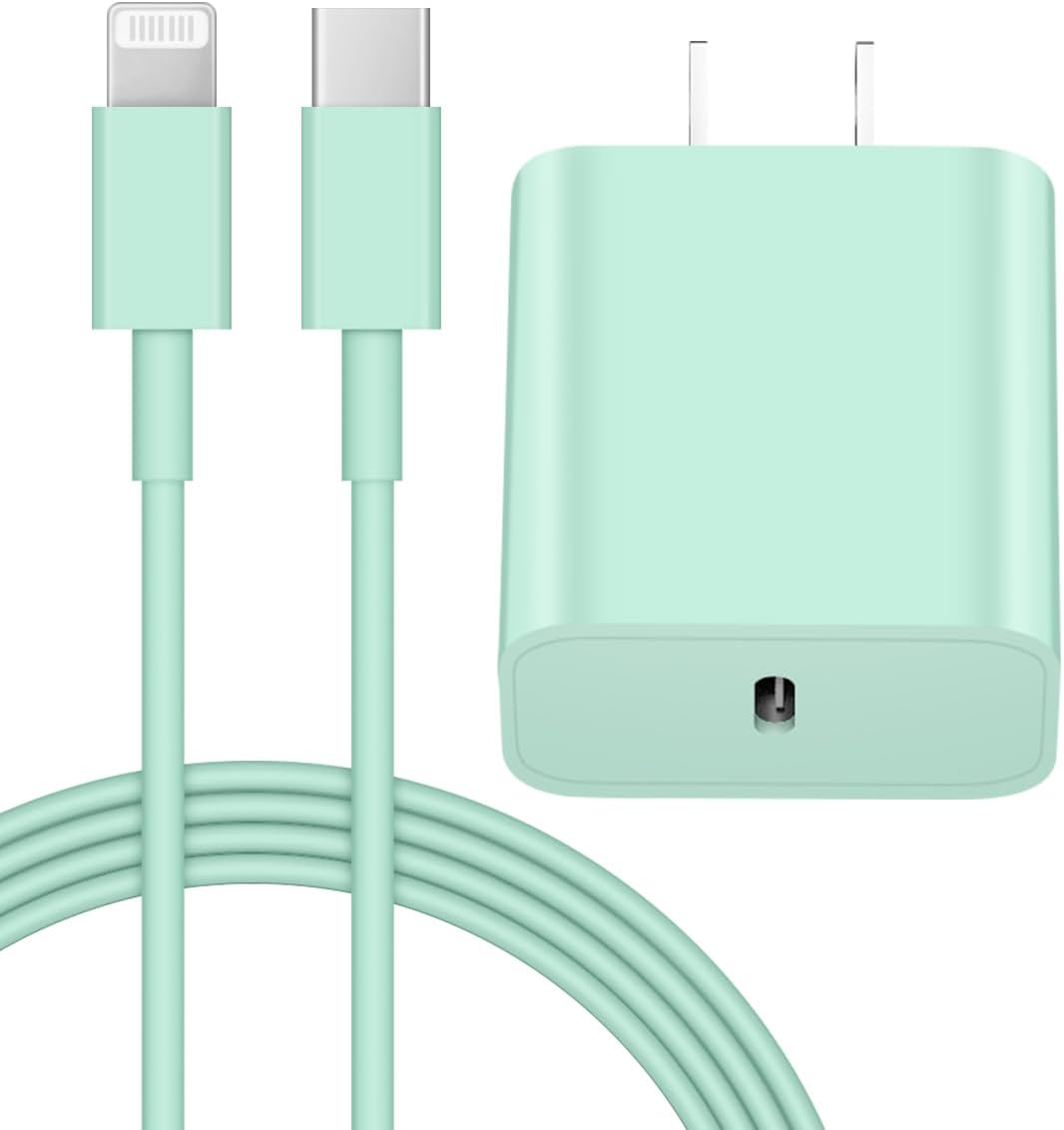 iPhone 14 13 12 Charger Fast Charging 20W PD USB C Wall Charger with 6FT Fast Charging Cable Compatible iPhone 14/13/12/11/Pro/Pro Max/Mini/Xs Max/XR/X, iPad